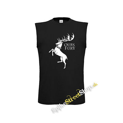 GAME OF THRONES - OURS IS THE FURY - House Baratheon - čierne detské tričko bez rukávov