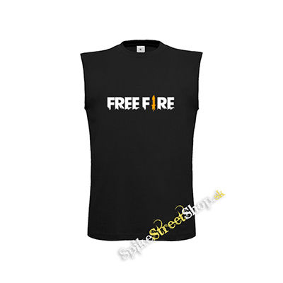 GARENA FREE FIRE - Logo - čierne detské tričko bez rukávov
