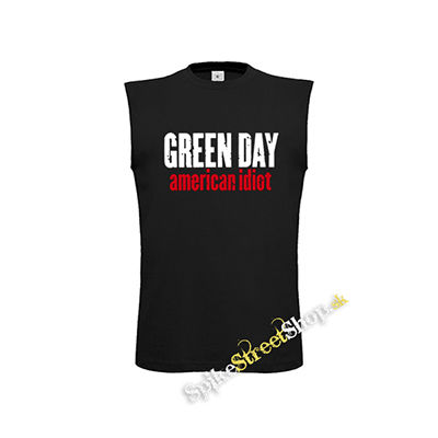 GREEN DAY - American Idiot Slogan - čierne detské tričko bez rukávov