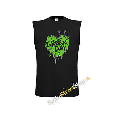 GREEN DAY - Green Heart - čierne detské tričko bez rukávov