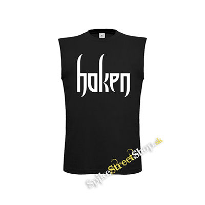 HAKEN - Logo - čierne detské tričko bez rukávov