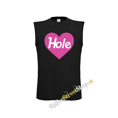 HOLE - Pink Logo Heart - čierne detské tričko bez rukávov