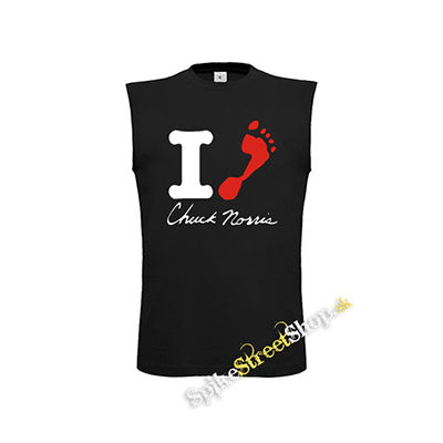 CHUCK NORRIS - I Love Chuck Norris - čierne detské tričko bez rukávov