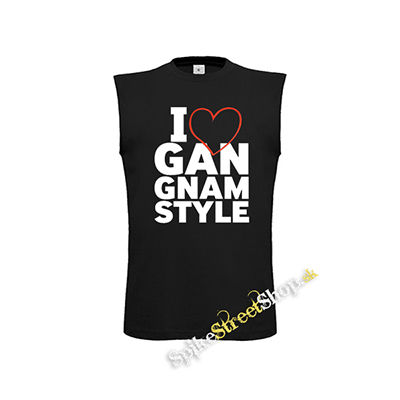 I LOVE GANGNAM STYLE - čierne detské tričko bez rukávov