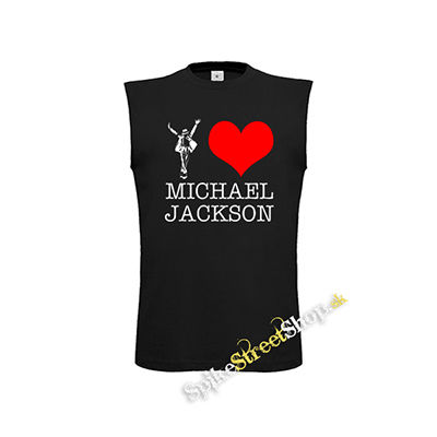 I LOVE MICHAEL JACKSON - čierne detské tričko bez rukávov