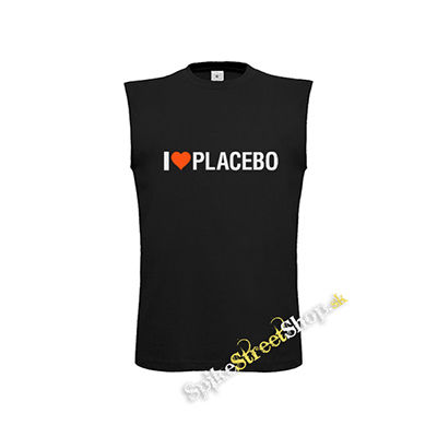 I LOVE PLACEBO - čierne detské tričko bez rukávov