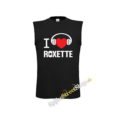 I LOVE ROXETTE - čierne detské tričko bez rukávov