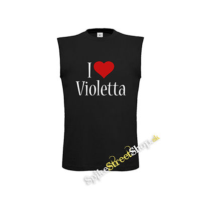 I LOVE VIOLETTA - čierne detské tričko bez rukávov