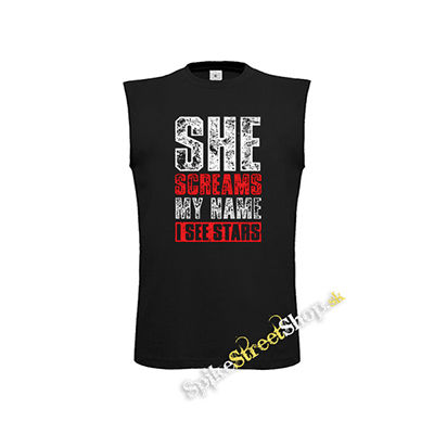 I SEE STARS - She Screams My Name - čierne detské tričko bez rukávov