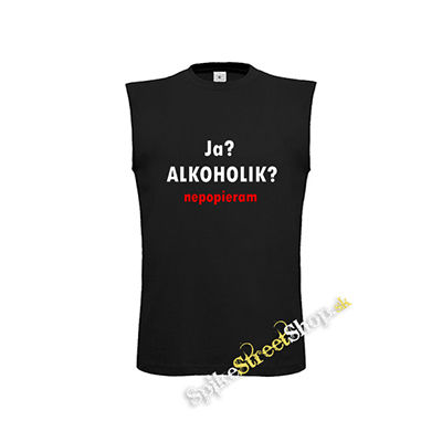 JA ALKOHOLIK - čierne detské tričko bez rukávov