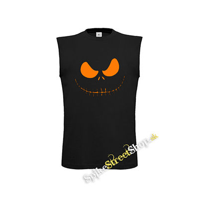 JACK SKELLINGTON - Orange Smile - čierne detské tričko bez rukávov