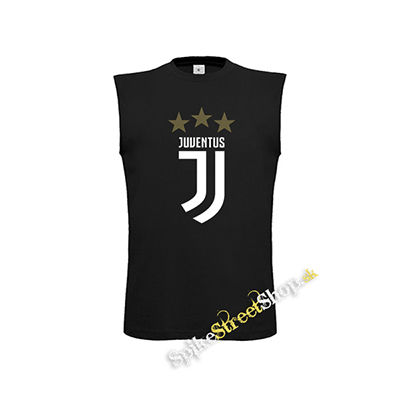 JUVENTUS FC - Logo Motive 2 Gold Star - čierne detské tričko bez rukávov