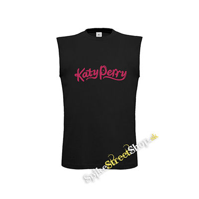 KATE PERRY - Logo - čierne detské tričko bez rukávov