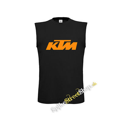 KTM - Orange Logo - čierne detské tričko bez rukávov