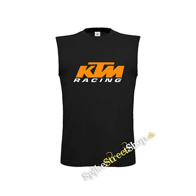 KTM RACING - Logo - čierne detské tričko bez rukávov