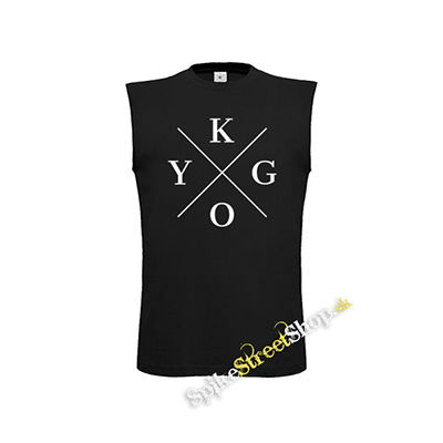 KYGO - Logo - čierne detské tričko bez rukávov