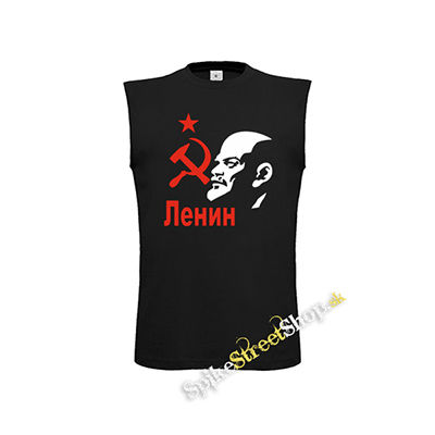 LENIN - čierne detské tričko bez rukávov