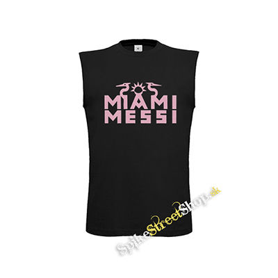 LIONEL MESSI - Miami Messi - čierne detské tričko bez rukávov