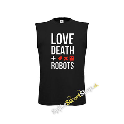 LOVE DEATH ROBOTS - Logo And Crest - čierne detské tričko bez rukávov