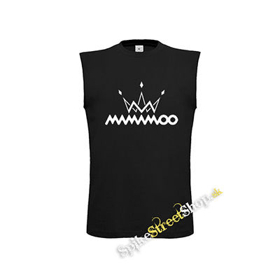 MAMAMOO Logo - čierne detské tričko bez rukávov