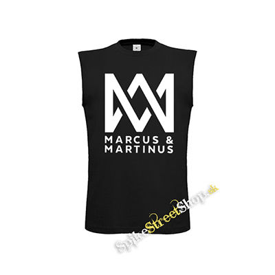 MARCUS & MARTINUS - Logo - čierne detské tričko bez rukávov