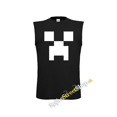 MINECRAFT - Creeper - čierne detské tričko bez rukávov
