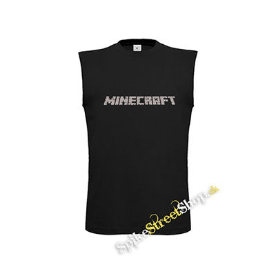 MINECRAFT - Logo 3 - čierne detské tričko bez rukávov