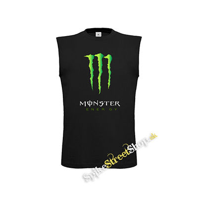 MONSTER ENERGY - Logo - čierne detské tričko bez rukávov