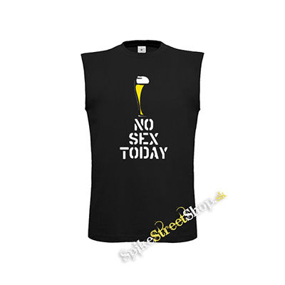 NO SEX TODAY - čierne detské tričko bez rukávov