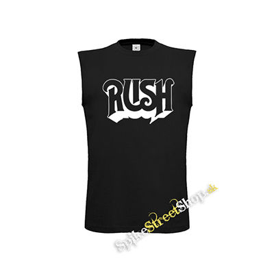 RUSH - Logo White - čierne detské tričko bez rukávov