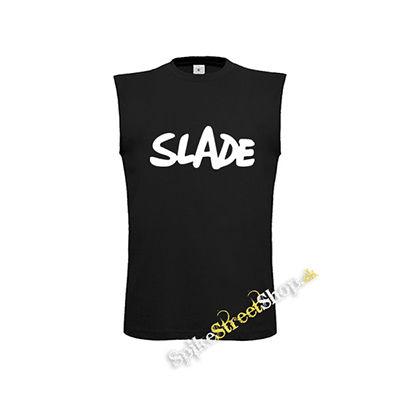 SLADE - Logo - čierne detské tričko bez rukávov