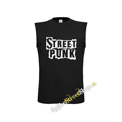 STREET PUNK - Logo - čierne detské tričko bez rukávov