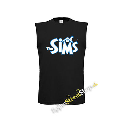 THE SIMS - Logo - čierne detské tričko bez rukávov