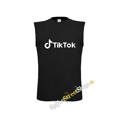 TIK TOK - Logo Motive 2 - čierne detské tričko bez rukávov