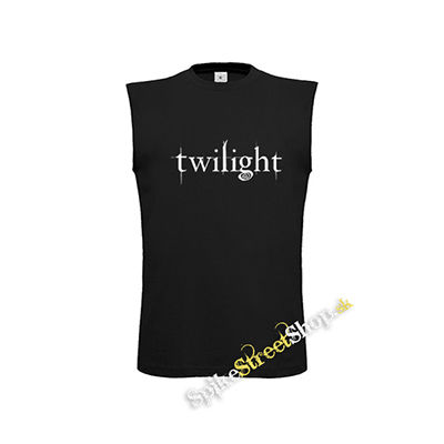 TWILIGHT - Logo - čierne detské tričko bez rukávov