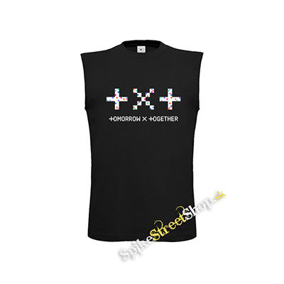 TXT - TOMORROW X TOGETHER - Logo - čierne detské tričko bez rukávov