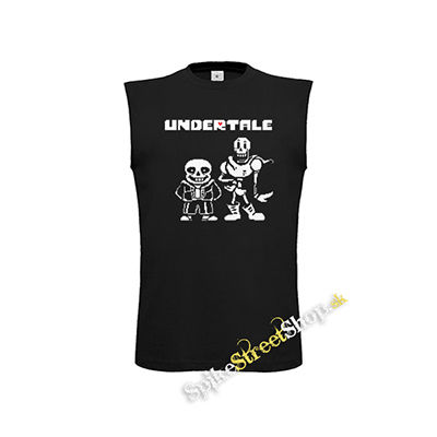 UNDERTALE - Sans And Papyrus - čierne detské tričko bez rukávov