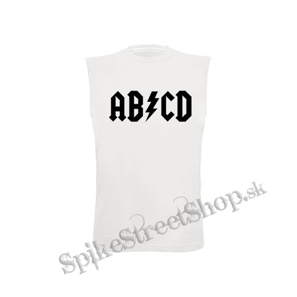 ABCD - biele detské tričko bez rukávov