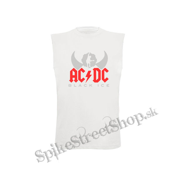 ACDC - Black Ice Angus Silhouette - biele detské tričko bez rukávov