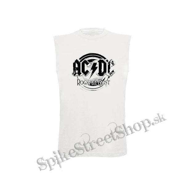 ACDC - Rock Or Bust - biele detské tričko bez rukávov