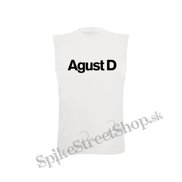 AGUST D - Logo - biele detské tričko bez rukávov
