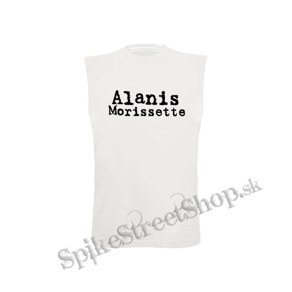 ALANIS MORISSETTE - Logo Black - biele detské tričko bez rukávov