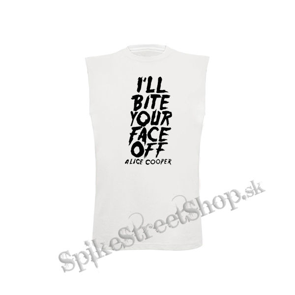 ALICE COOPER - Bite Your Face Off - biele detské tričko bez rukávov