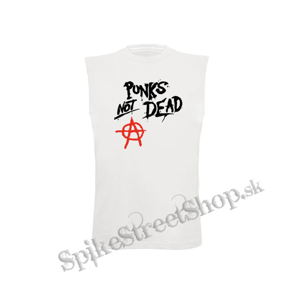 ANARCHY - Punks Not Dead - biele detské tričko bez rukávov