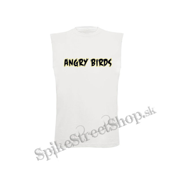 ANGRY BIRDS - Logo - biele detské tričko bez rukávov