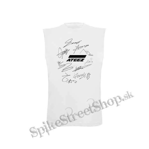 ATEEZ - Logo & Signature - biele detské tričko bez rukávov