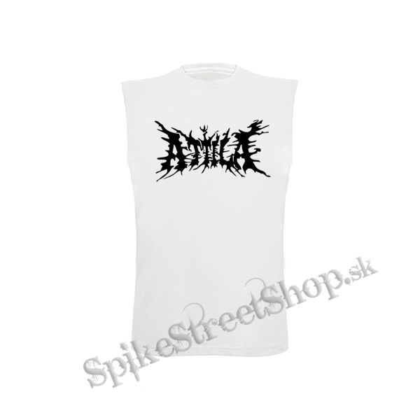 ATTILA - Logo - biele detské tričko bez rukávov