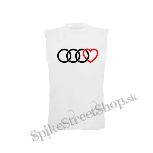 AUDI - Love - biele detské tričko bez rukávov