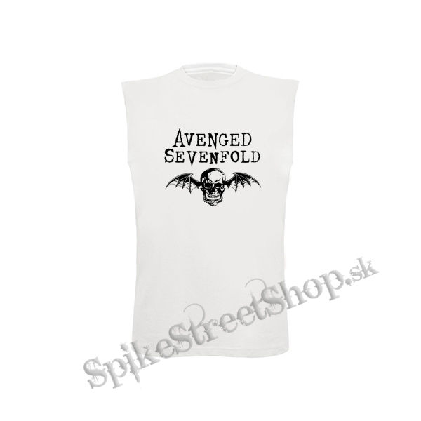 AVENGED SEVENFOLD - Logo A7X Skull - biele detské tričko bez rukávov