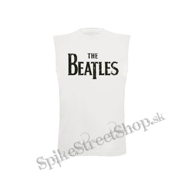 BEATLES - Logo Vintage - biele detské tričko bez rukávov